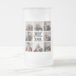 Caneca De Cerveja Vidro Jateado Melhor Colagem de Fotos Granpa Ever 8