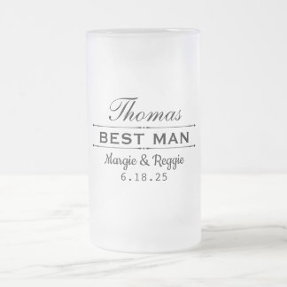 Caneca De Cerveja Vidro Jateado MELHOR FOSCO DE FESTA DE CASAMENTO (16 oz)