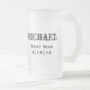 Caneca De Cerveja Vidro Jateado Melhor Homem Personalizado