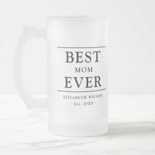 Caneca De Cerveja Vidro Jateado Melhor Mãe do Mundo Presente para Mães