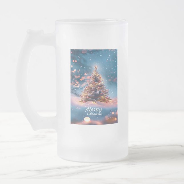 CANECA DE CERVEJA VIDRO JATEADO MELHOR MUG (Esquerda)