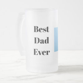 Caneca De Cerveja Vidro Jateado Melhor Pai do Mundo Presente do Dia dos Pais com F