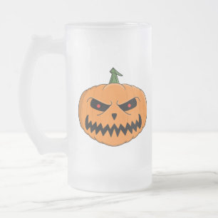 Caneca De Cerveja Vidro Jateado Menacing Jack O'Lantern Halloween