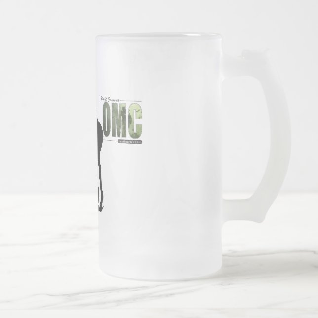 Caneca De Cerveja Vidro Jateado Menina resoluto OMC (Direita)