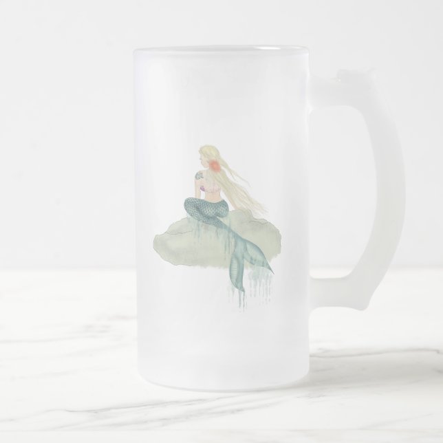 Caneca De Cerveja Vidro Jateado MERMAID - Mug (Direita)