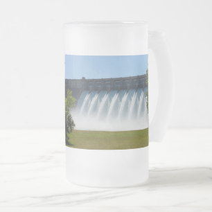 Caneca De Cerveja Vidro Jateado Mesa Poderosa Cama de Vidro do Fosco de Barragem d