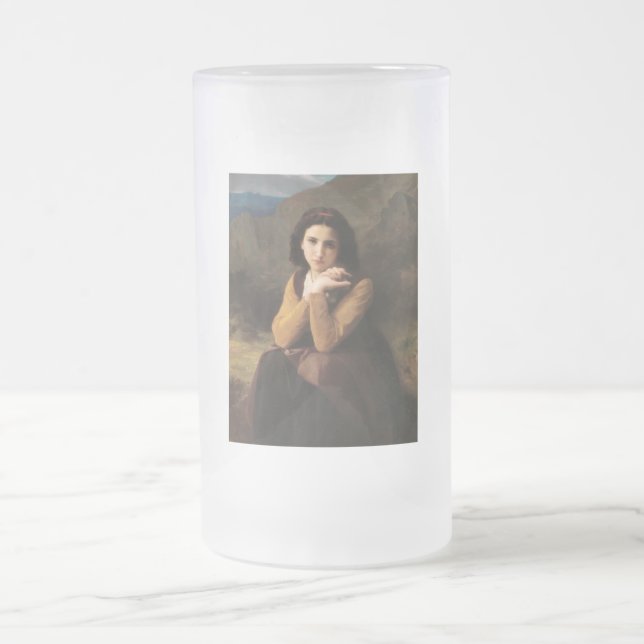 Caneca De Cerveja Vidro Jateado Mignon Innocence of Adolescent Girl, Bouguereau (Centro)