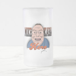 Caneca De Cerveja Vidro Jateado Mike Kara Here Mug