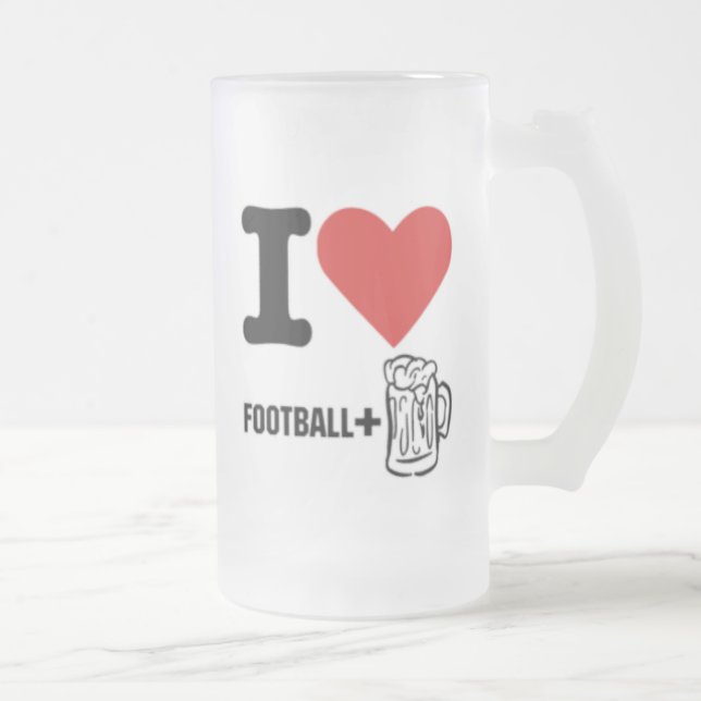 Caneca De Cerveja Vidro Jateado Mim amor-futebol-cerveja (Direita)