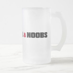 Caneca De Cerveja Vidro Jateado mim noobs (do saquinho de chá)