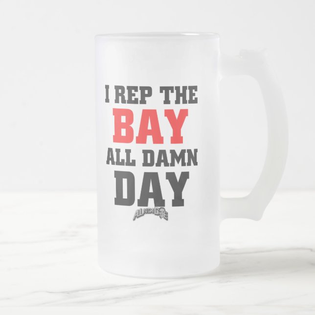 Caneca De Cerveja Vidro Jateado Mim representante a baía (Direita)