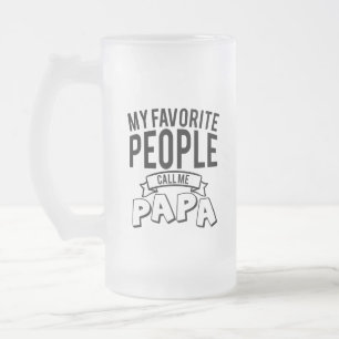 Caneca De Cerveja Vidro Jateado Minhas pessoas favoritas me chamam de arte papá