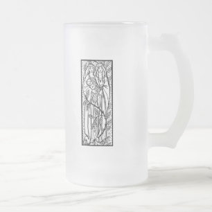 Caneca De Cerveja Vidro Jateado Moda da Idade Média
