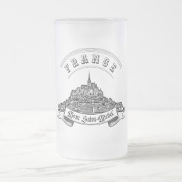 Caneca De Cerveja Vidro Jateado Monastério medieval Santo Michel. França.