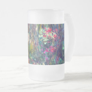 Caneca De Cerveja Vidro Jateado Monet Water Lily Pond