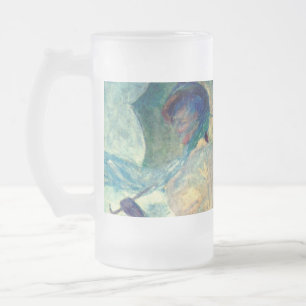 Caneca De Cerveja Vidro Jateado Monet Woman com Parasol à esquerda