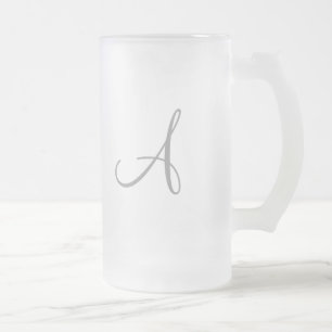 Caneca De Cerveja Vidro Jateado Monogramas