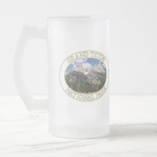Caneca De Cerveja Vidro Jateado Montanhas no Parque Nacional de Grand Teton, em Wy