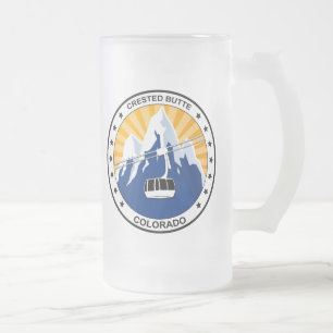 Caneca De Cerveja Vidro Jateado Montículo com crista Colorado