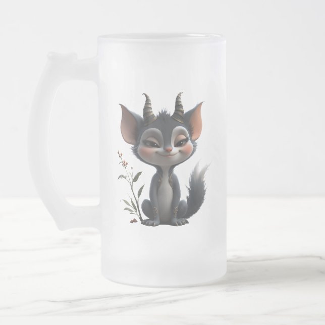 Caneca De Cerveja Vidro Jateado Moonlit Mischief Forest Spirit of Crimson Bloom.  (Esquerda)