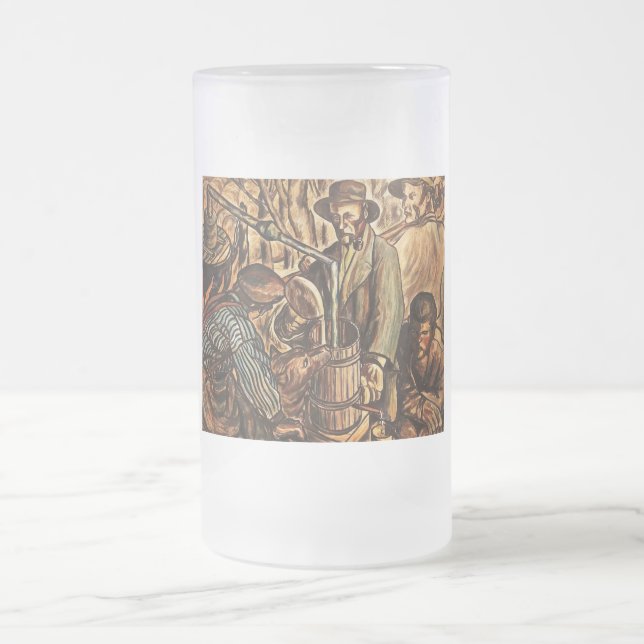 Caneca De Cerveja Vidro Jateado Moonshiners Fazer Relâmpago Branco Sussurro (Centro)