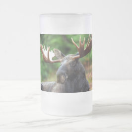 Caneca De Cerveja Vidro Jateado Moose