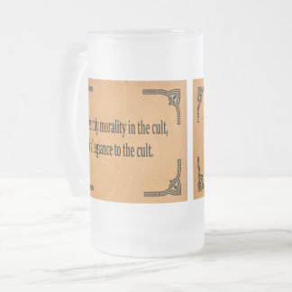 Caneca De Cerveja Vidro Jateado Moralidade de Culto