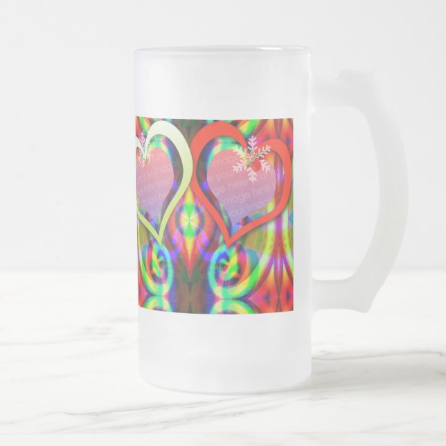 Caneca De Cerveja Vidro Jateado Mug de Feriado da Família (Direita)