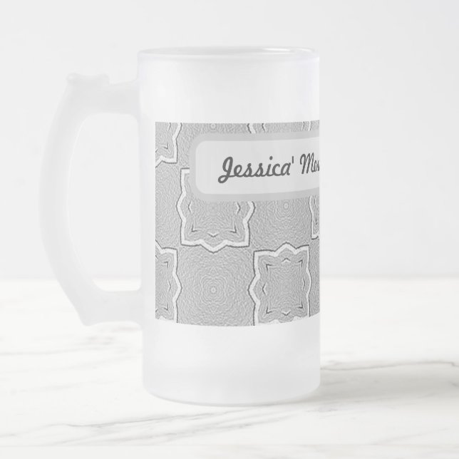 Caneca De Cerveja Vidro Jateado Mug de Latência da Manhã Personalizada (Esquerda)