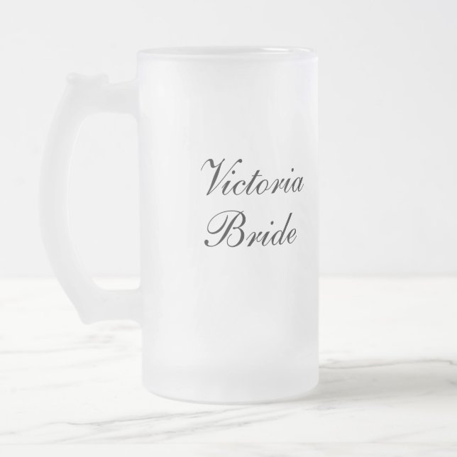 Caneca De Cerveja Vidro Jateado Mug de noivo personalizado (Esquerda)