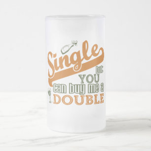 Caneca De Cerveja Vidro Jateado Mug de solteiro - escolha estilo e cor