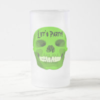 Mug do Partido do Crânio Verde Halloween