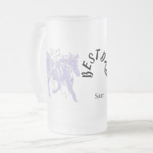 Caneca De Cerveja Vidro Jateado Mug: Melhor Pai