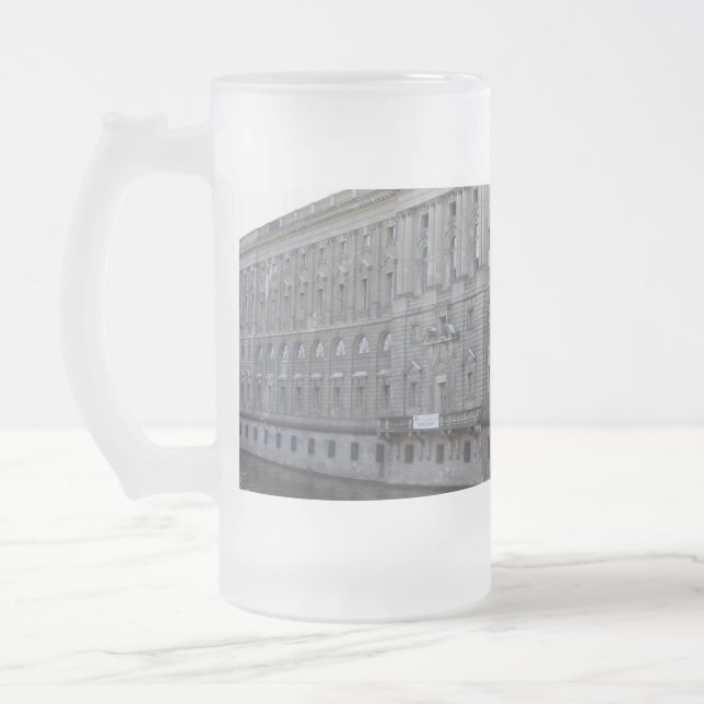 Caneca De Cerveja Vidro Jateado Mug para pai, mãe, filho, filha, avó, avô (Esquerda)