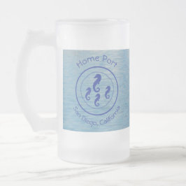 Caneca De Cerveja Vidro Jateado Mug - Porto inicial SeaHorse