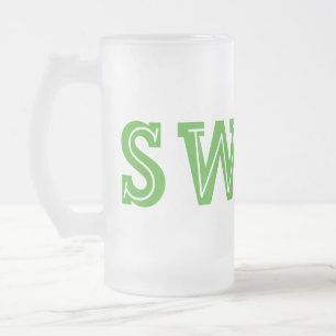 Caneca De Cerveja Vidro Jateado Mug SWAG - escolha estilo e cor