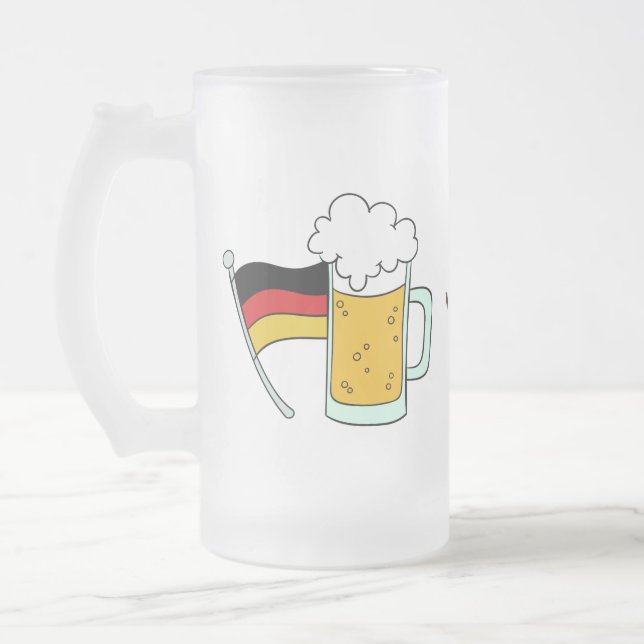 Caneca De Cerveja Vidro Jateado Mugs de nome personalizado do Oktoberfest (Esquerda)