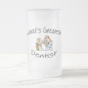 Caneca De Cerveja Vidro Jateado Mundos do dentista grandes