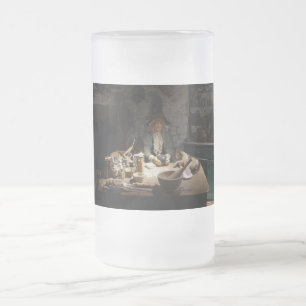 Caneca De Cerveja Vidro Jateado Museu da Cozinha da Bruxa Branca, Bruxaria & MAGIA