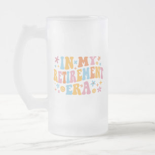 Caneca De Cerveja Vidro Jateado Na Minha Era de Aposentadoria Eu