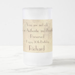 Caneca De Cerveja Vidro Jateado Na moda e aniversário de 30 anos personalizado hu