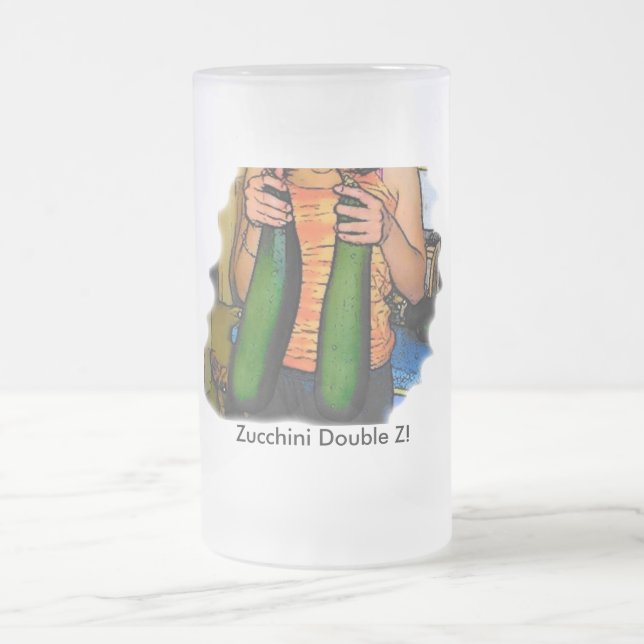 Caneca De Cerveja Vidro Jateado Não odeie meus abobrinhas "Z duplo"! (Centro)