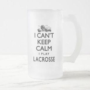 Caneca De Cerveja Vidro Jateado Não pode manter o Lacrosse calmo