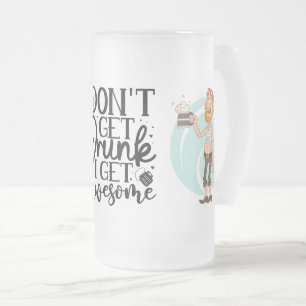 Caneca De Cerveja Vidro Jateado Não Recebo Citação De Cerveja Bebado