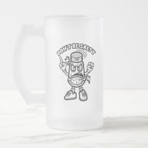 Caneca De Cerveja Vidro Jateado Não seja salgado, ilustração engraçada