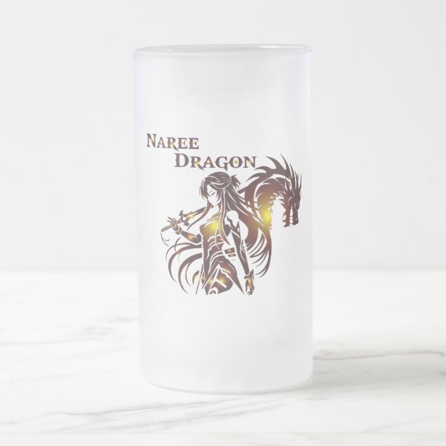 Caneca De Cerveja Vidro Jateado Naree Dragon Beer Glass (Centro)