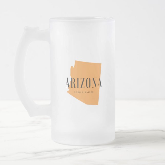 Caneca De Cerveja Vidro Jateado Nascer de arizona e alto (Esquerda)