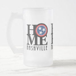 Caneca De Cerveja Vidro Jateado NASCER DOMÉSTICO LOVE Nashville