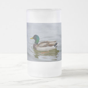 Caneca De Cerveja Vidro Jateado Natação Mallard Natação