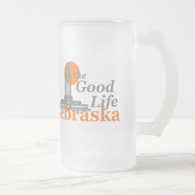 CANECA DE CERVEJA VIDRO JATEADO NEBRASKA (Direita)
